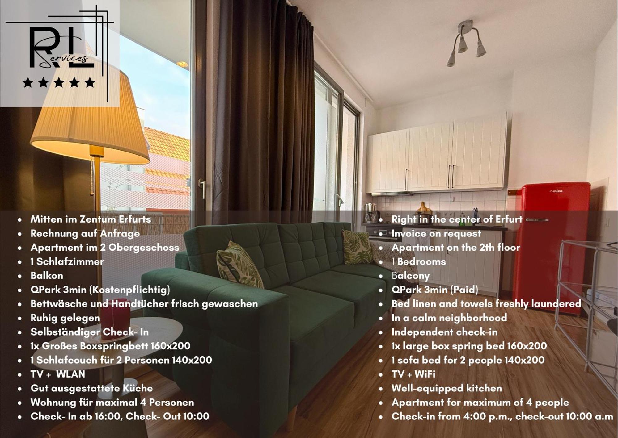 Balkon, Zentral, Modern, Erfurt City Exterior foto